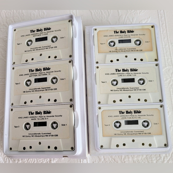 The Holy Bible King James Version New Testament Cassette Tape Alexander Scourby - Picture 2 of 5